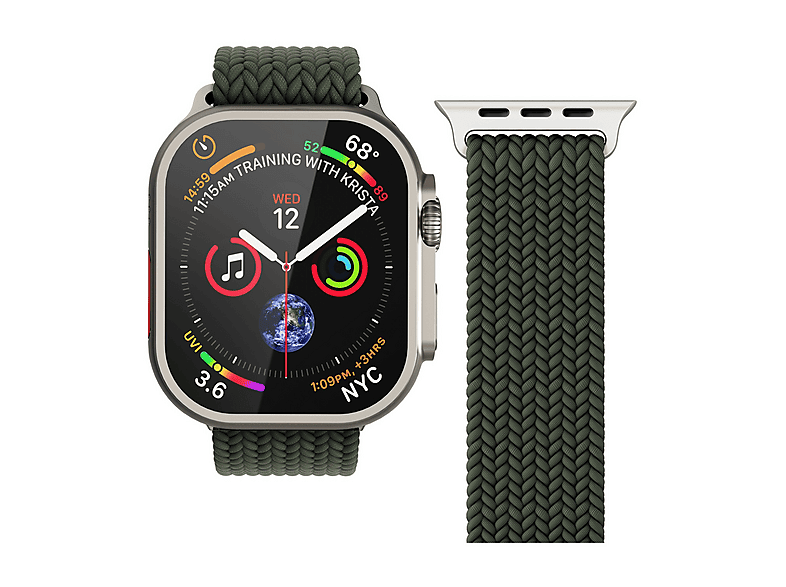 CINTURINO SMARTWATCH VONMAHLEN Cinturino Apple W Woven Loop, 40/41/42 Verde, Nylon CINTURINO SMARTWATCH VONMAHLEN Cinturino Apple W Woven Loop, 40/41/42 Verde, Nylon