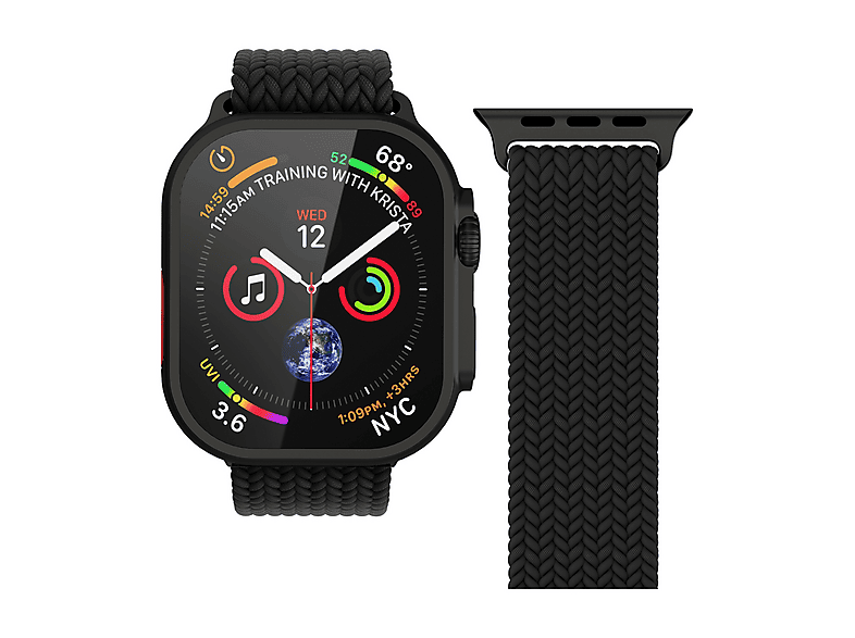 CINTURINO SMARTWATCH VONMAHLEN Cinturino Apple W Woven Loop, 44/45/46/49 Nero, Nylon CINTURINO SMARTWATCH VONMAHLEN Cinturino Apple W Woven Loop, 44/45/46/49 Nero, Nylon