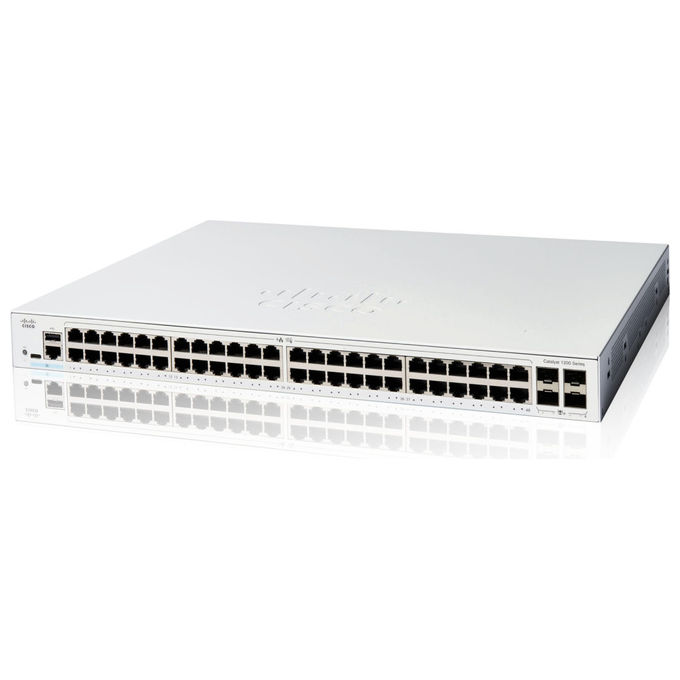 Cisco C1200-48T-4X Switch Gestito Catalyst 1200-48T-4X 48 Porte GE 4x10GE SFP+ Bianco