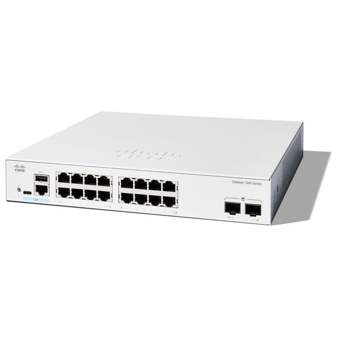 Cisco C1300-16T-2G Switch 1300-16T-2G Gestito 16 Porte GE 2x1GE SFP Protezione a Vita Limitata
