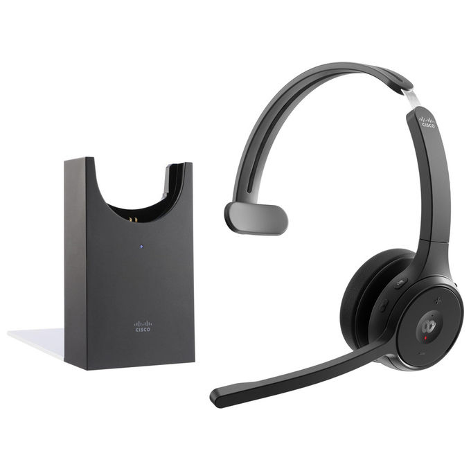 Cisco Cuffie Mono Wireless Pulsante Webex Adattatore USB-A Base Ricarica HS-WL-721-BUNAS-C Cisco Cuffie Mono Wireless Pulsante Webex Adattatore USB-A Base Ricarica HS-WL-721-BUNAS-C