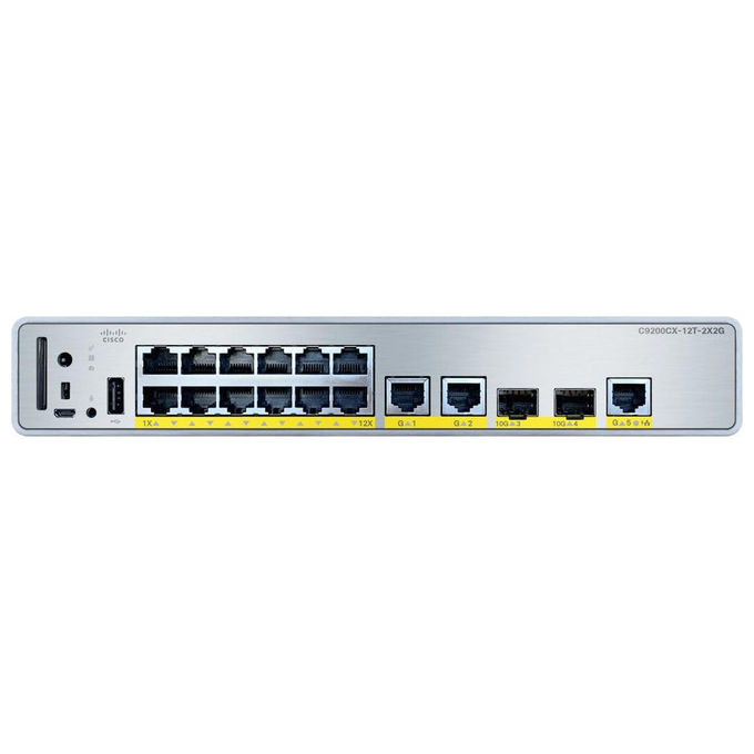 Cisco, Switch compatto 12 porte, Catalyst 9200CX-12T-2X2G-A, Network Advantage Cisco, Switch compatto 12 porte, Catalyst 9200CX-12T-2X2G-A, Network Advantage