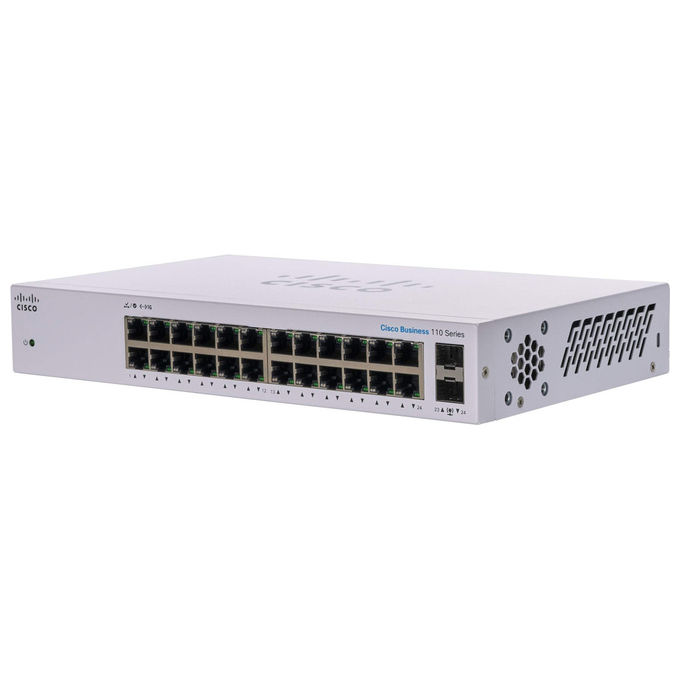 Cisco Switch Unmanaged CBS110-24T-D 24 Porte GE 2x1G SFP Montaggio Rack Grigio