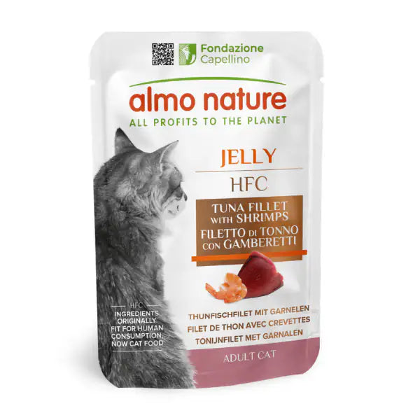 Classic gatto con tonno e gamberetti jelly