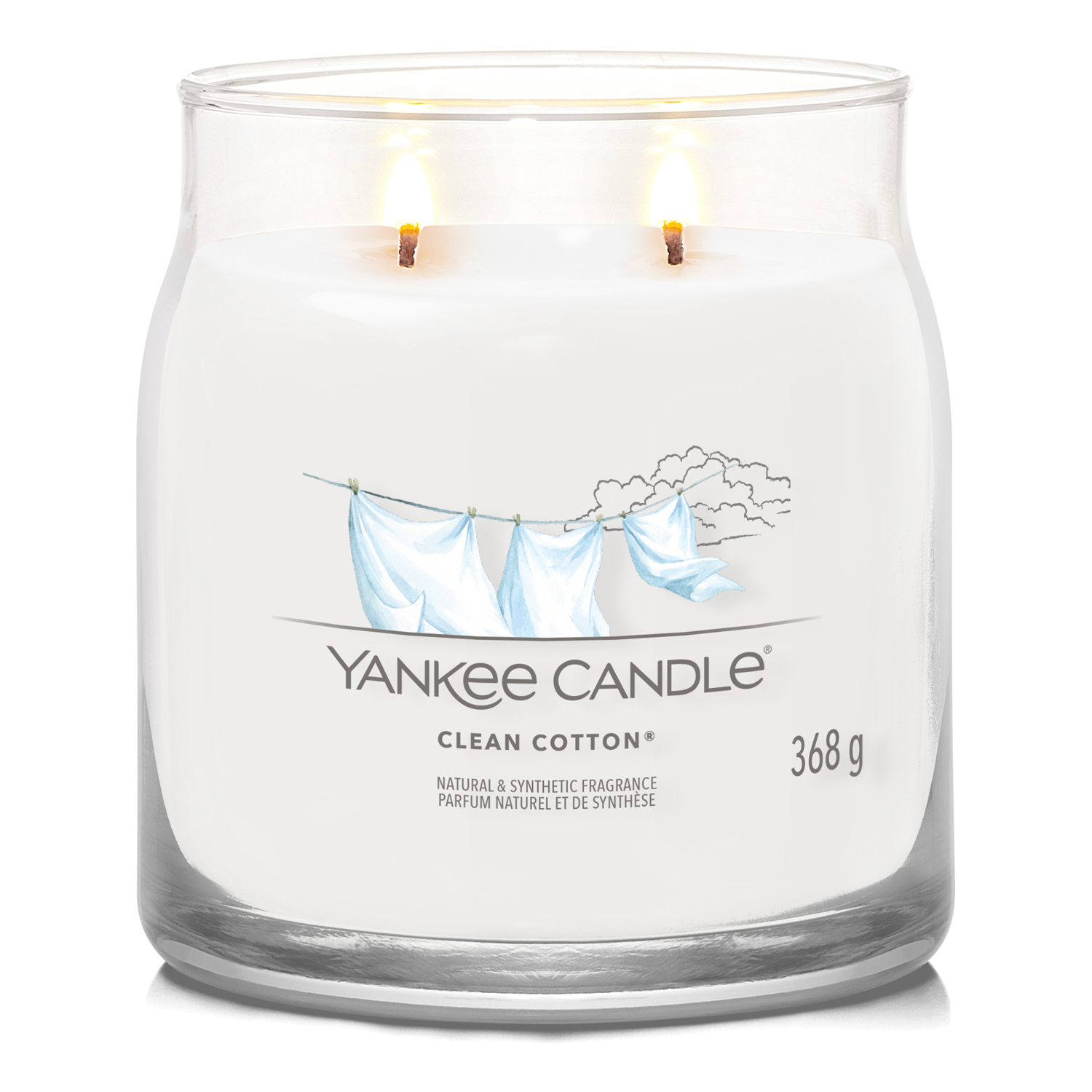 Clean Cotton, candela in giara media Yankee Candle