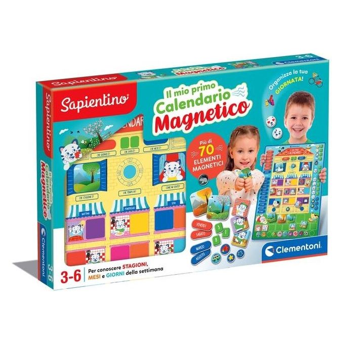 Clementoni 16405 Sapientino Calendario Magnetico Montessori 12 Tessere da 3 Anni colore Multicolore