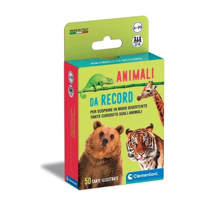 Clementoni Carte da Gioco Animali da Record
