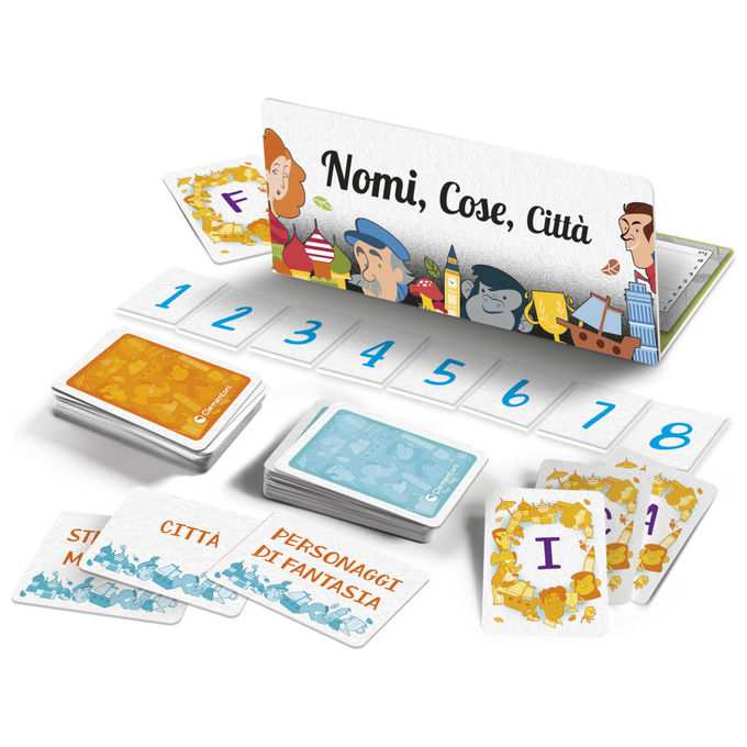 CLEMENTONI - Nomi, Cose e Città Gioco da Tavolo di Parole e Categorie 7+ Anni