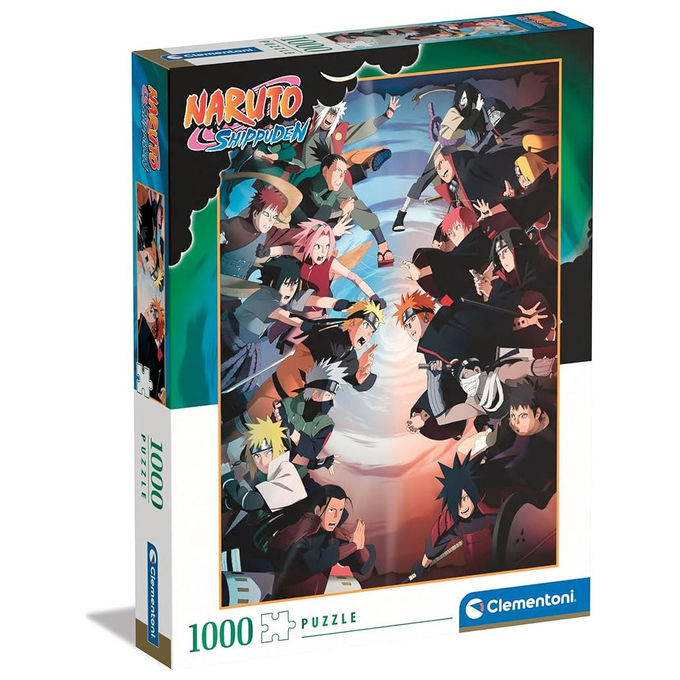 Clementoni puzzle Naruto Shippuden, 1000 pezzi, poster incluso, puzzle adulti, anime manga, 70x50 cm, made in Italy