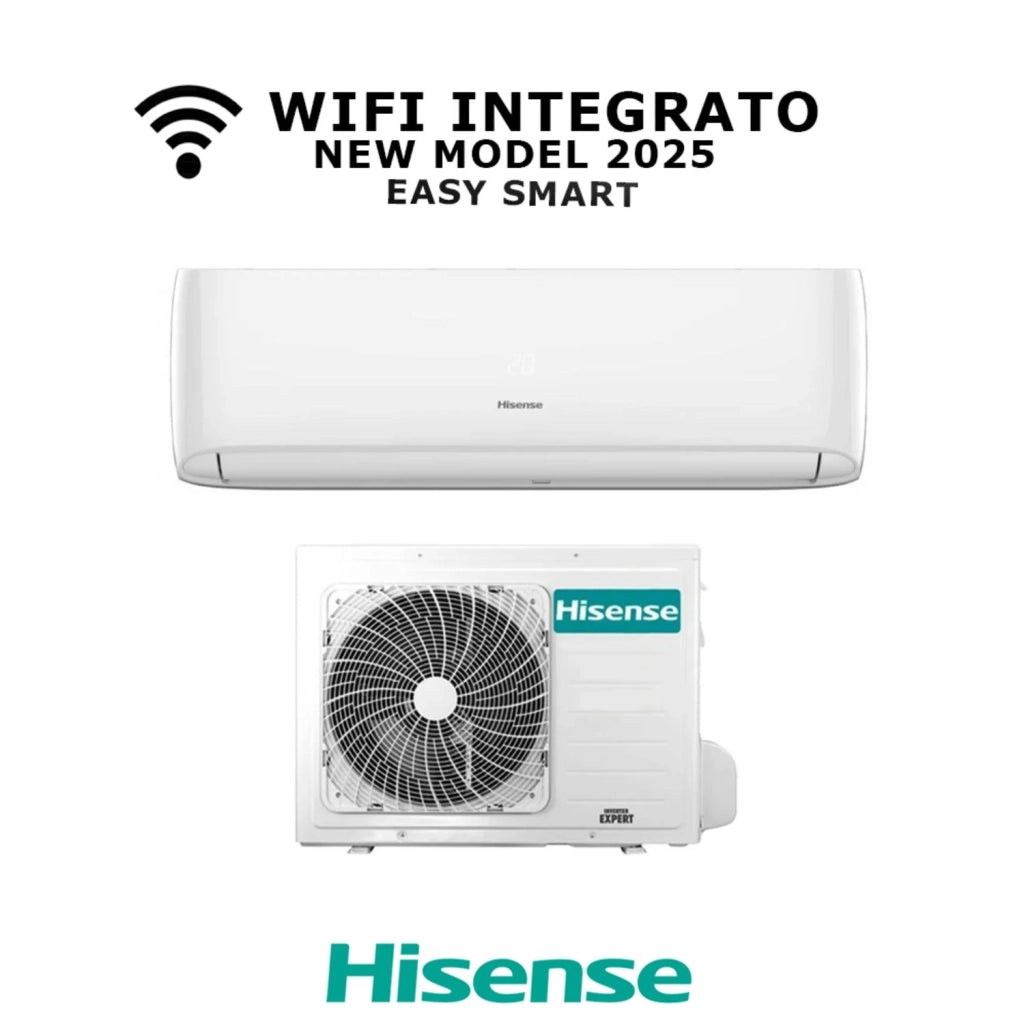 Climatizzatore Condizionatore Hisense EASY SMART 2025 WIFI INTEGRATO 9000 BTU Inverter CA25YR4BG + CA25YR4BW R-32
