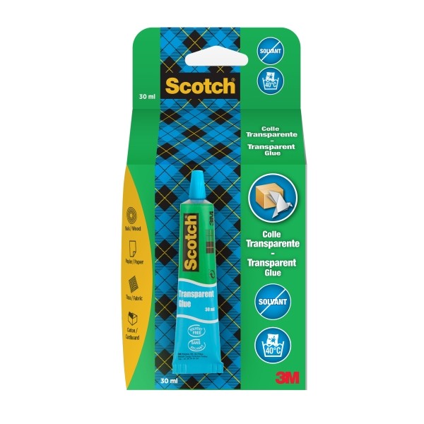 Colla universale Scotch in tubetto da 30 ml - Uso domestico - Senza solventi - Trasparente