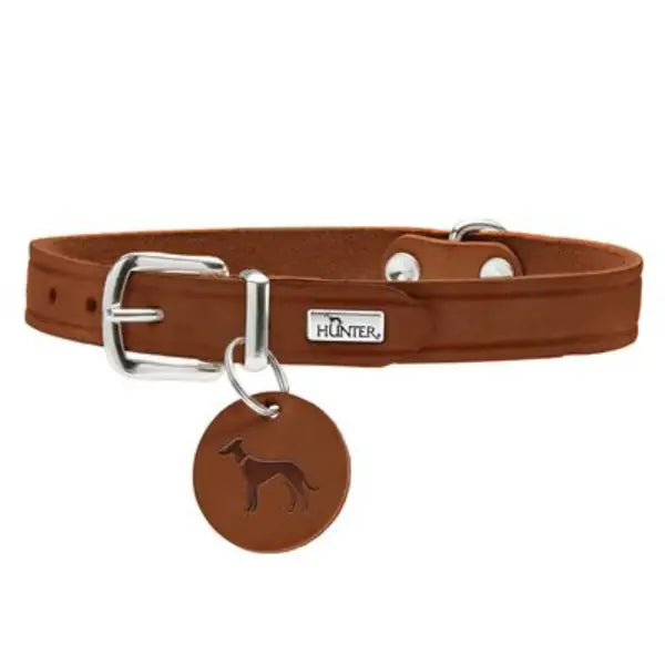 Collare Aalborg in cuoio di bovino Hunter Cognac 60 cm - 1° ORDINE? scegli tra BZR5 - BZR20 + 200 pt fedeltà