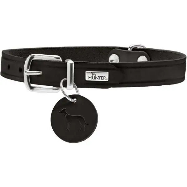 Collare Aalborg in cuoio di bovino Hunter Nero 60 cm - 1° ORDINE? scegli tra BZR5 - BZR20 + 200 pt fedeltà