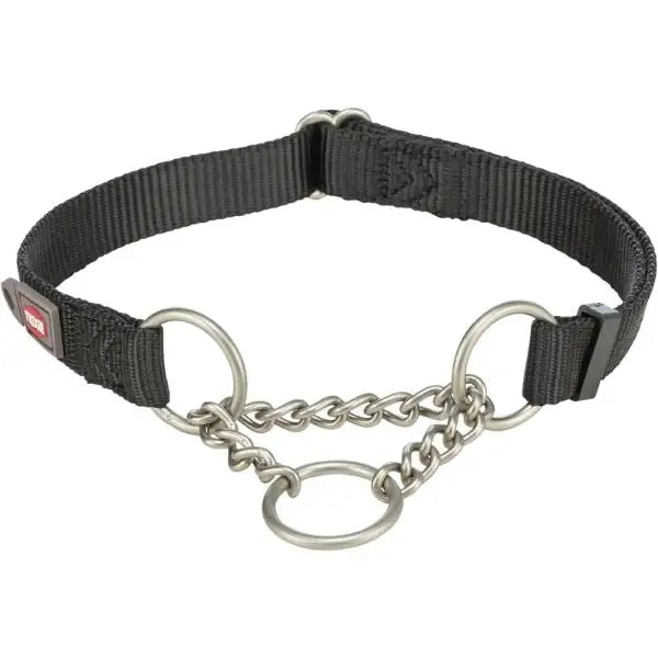 Collare semistrangolo regolabile per cani Trixie Premium Nero Taglia L-XL 50-65 cm - 1° ORDINE? scegli tra BZR5 - BZR20 + 200 pt fedeltà