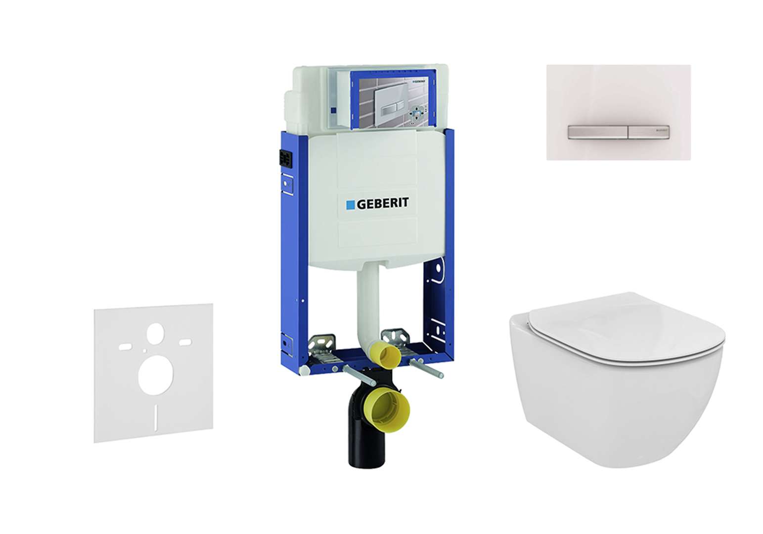 Combifix - Modulo Di Installazione Per Wc Sospesi Con Placca Di Comando Sigma50, Binaco Alpino + Wc E Copriwater, Aquablade, Softclose, Ideal Standard Tesi 110.302.00.5 Nu8 - Geberit Combifix - Modulo Di Installazione Per Wc Sospesi Con Placca Di Comando Sigma50, Binaco Alpino + Wc E Copriwater, Aquablade, Softclose, Ideal Standard Tesi 110.302.00.5 Nu8 - Geberit