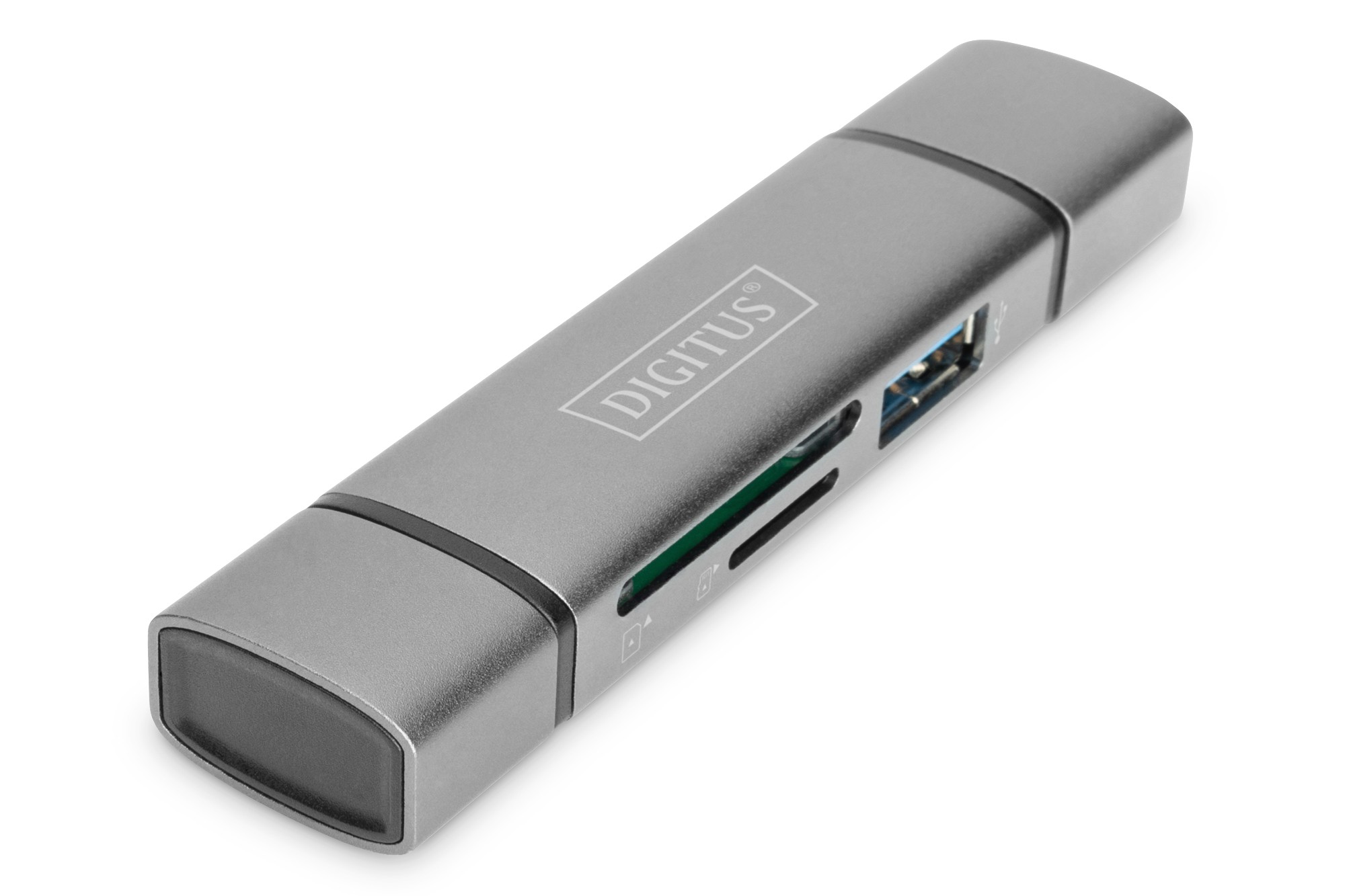 Combo Card Reader Hub (Usb-C+Usb 3.0) 1X Sd 1X Microsd 1X Usb 3.0 Grigio