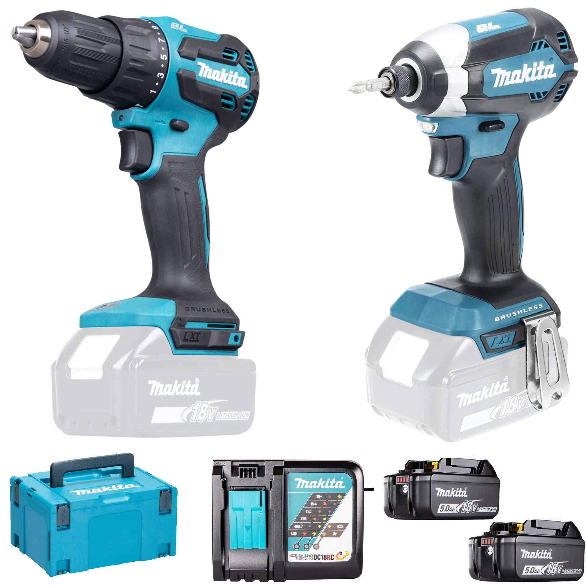Combo Kit Lxt Makita Dlx2537tj 18v 5ah