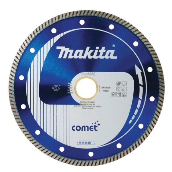 Comet Turbo Disco Diamantato A Corona Continua Materiali Duri - 125x22,23 Mm - Makita Comet Turbo Disco Diamantato A Corona Continua Materiali Duri - 125x22,23 Mm - Makita