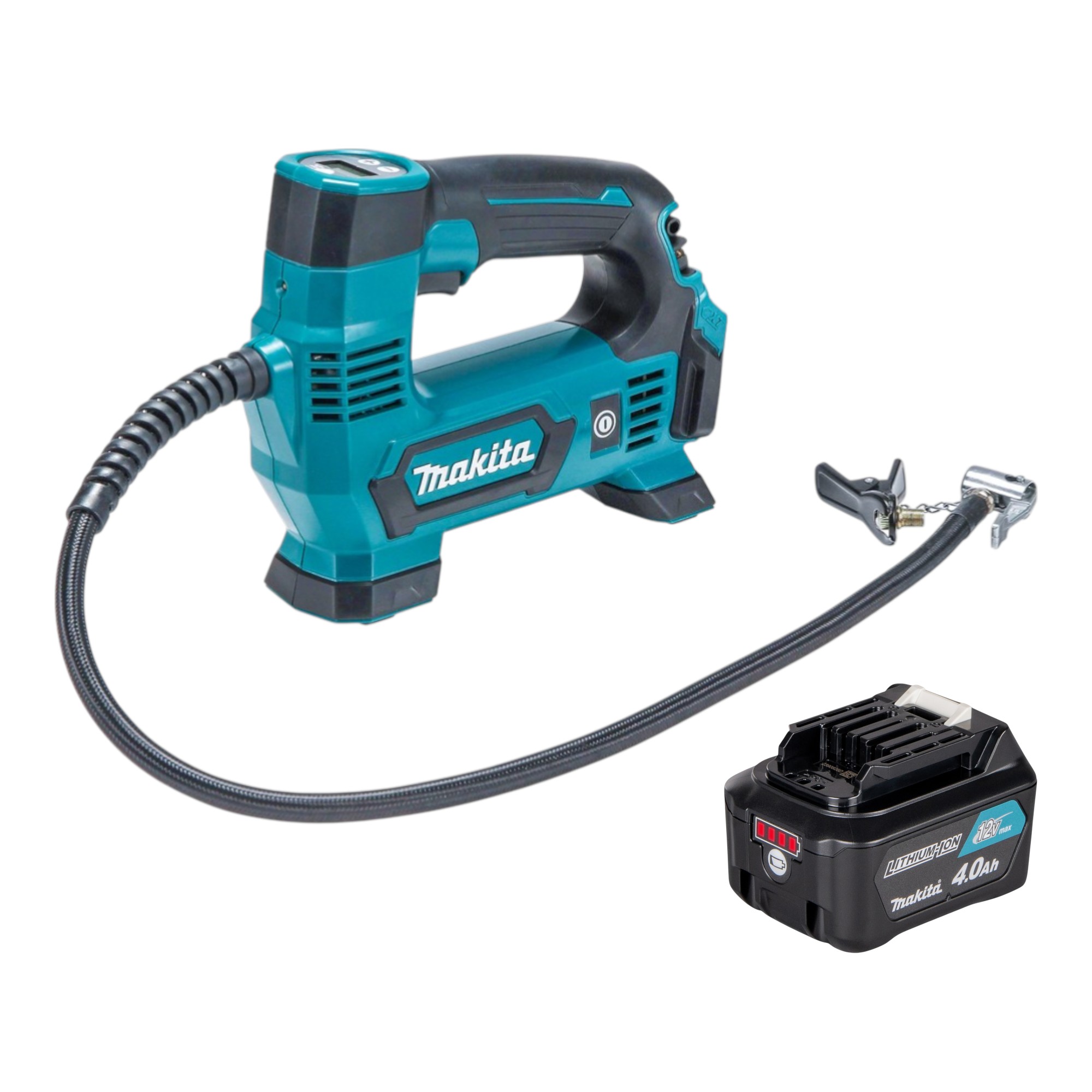 Compressore A Batteria Makita Mp 100 Dm1 12 V Max. 8,3 Bar + 1x Batteria 4,0 Ah - Senza Caricabatterie Compressore A Batteria Makita Mp 100 Dm1 12 V Max. 8,3 Bar + 1x Batteria 4,0 Ah - Senza Caricabatterie