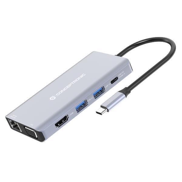 Conceptronic 10-IN-1 USB 3.2 Gen 1 Docking St. DONN20G