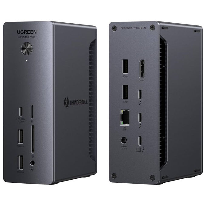 Conceptronic 4015867173039 Docking Station 13-in-1 Thunderbolt 4 Alluminio Nero