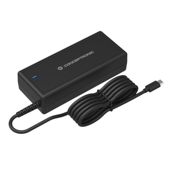 Conceptronic 90W Usb-C Pd Charger -- High-Power Gan Technology Supports A Range Of Output Options From 5.0V To 20.0V Programmable Power Suppl OZUL10BE
