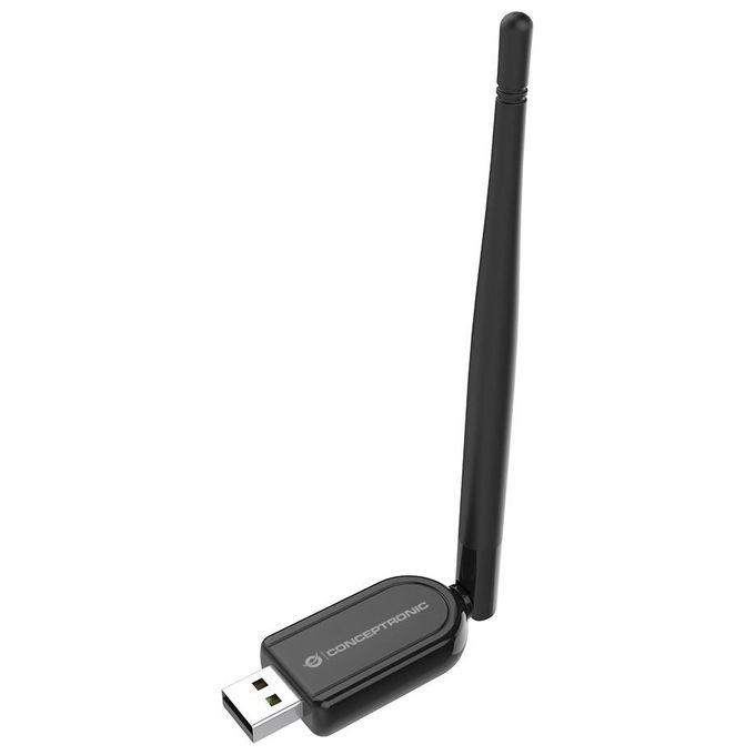 Conceptronic ABBY07B Adattatore USB Bluetooth 5.1 EDR Classe 1 Antenna Esterna 2 dBi Long Range 100 m colore Nero
