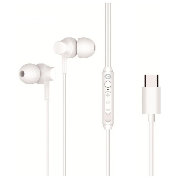Conceptronic BRENDAN03W Auricolari In-ear USB-C Stereo Microfono con Cancellazione Rumore Cavo 1,2 m colore Bianco Conceptronic BRENDAN03W Auricolari In-ear USB-C Stereo Microfono con Cancellazione Rumore Cavo 1,2 m colore Bianco
