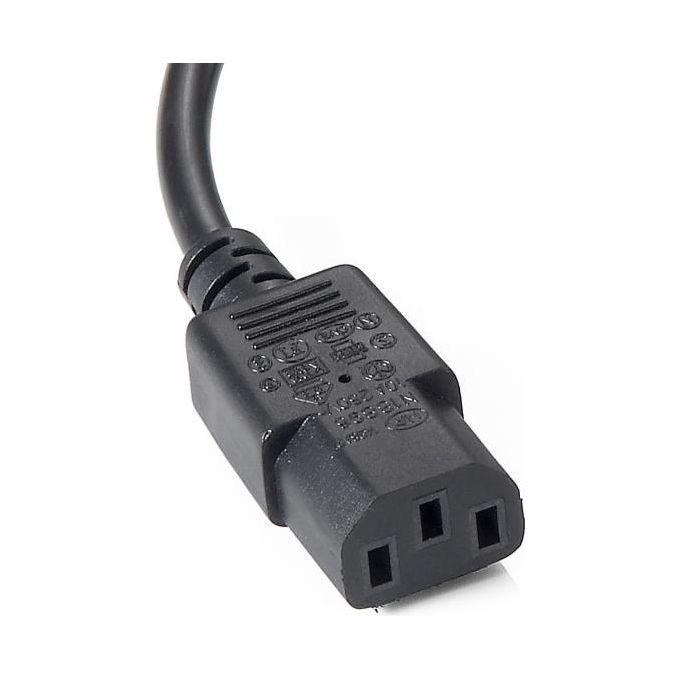 Conceptronic Cavo di Alimentazione Nero 1.6mt Accoppiatore C14 2 x Attacco C13