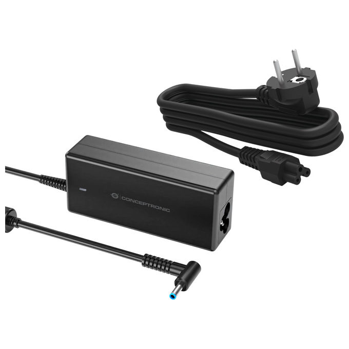 Conceptronic CONCEPTRONIC-HP-4.5X3.0 Caricatore a 1 porta per HP con connettore da 4.5 x 3.0 mm 19V 65W colore Nero