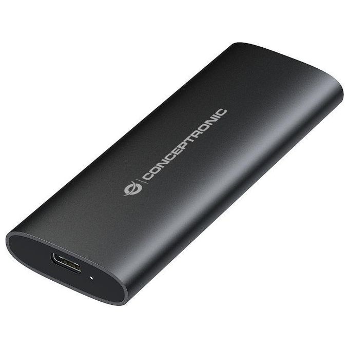 Conceptronic DANTE04B Custodia Esterna per SSD M.2 SATA NVMe USB 3.2 Gen 2 10 Gbps UASP Alluminio colore Nero