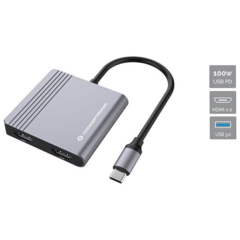 Conceptronic donn13g 4-in-1 docking station usb 3.2 gen1