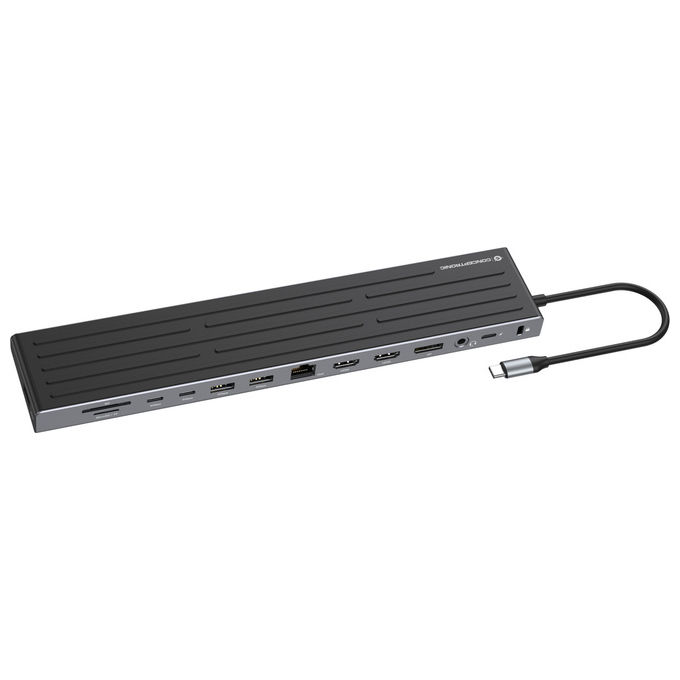 Conceptronic DONN32B Docking Station USB 3.2 Grigio Argento Conceptronic DONN32B Docking Station USB 3.2 Grigio Argento