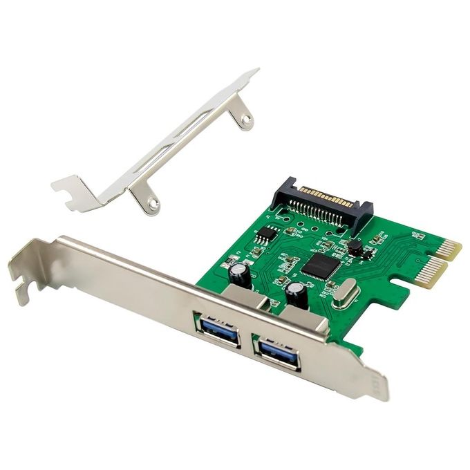 Conceptronic EMRICK06G Scheda PCIe 2 Porte USB 3.2 Gen 1 SuperSpeed 5 Gbit-s Hot Swap UASP colore Verde