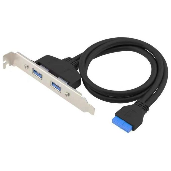 Conceptronic EMRICK11B Adattatore Interno USB 3.2 Gen 1 Header 19 Pin a 2 Porte USB A 5 Gbps Plug and Play colore Nero