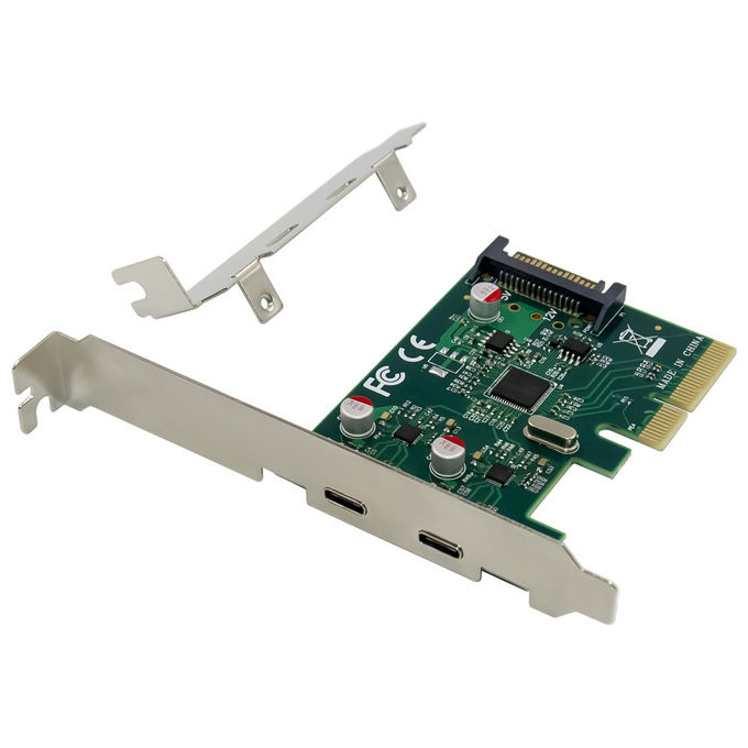 Conceptronic EMRICK13G Scheda PCIe USB 3.2 Gen 2 Interna 2 Porte Type-C Verde 10Gbps Conceptronic EMRICK13G Scheda PCIe USB 3.2 Gen 2 Interna 2 Porte Type-C Verde 10Gbps