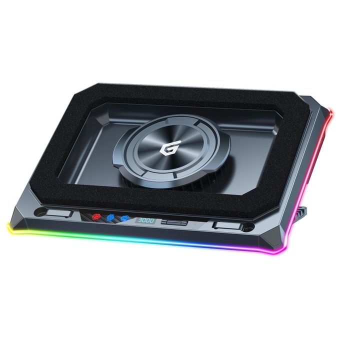 Conceptronic THYIA03B Tappetino di raffreddamento per laptop con USB Hub e supporto cellulare RGB colore Nero