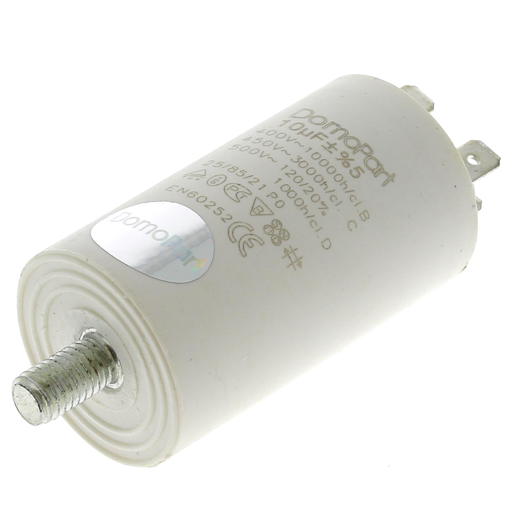 Condensatore, 10µf, 400v Per Asciugatrice Whirlpool