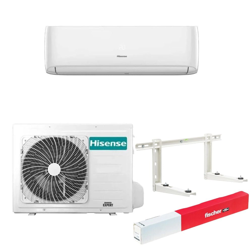 Condizionatore climatizzatore split smart hisense wi-fi completo staffe parete *** potenza 9000 btu/h, confezione 1