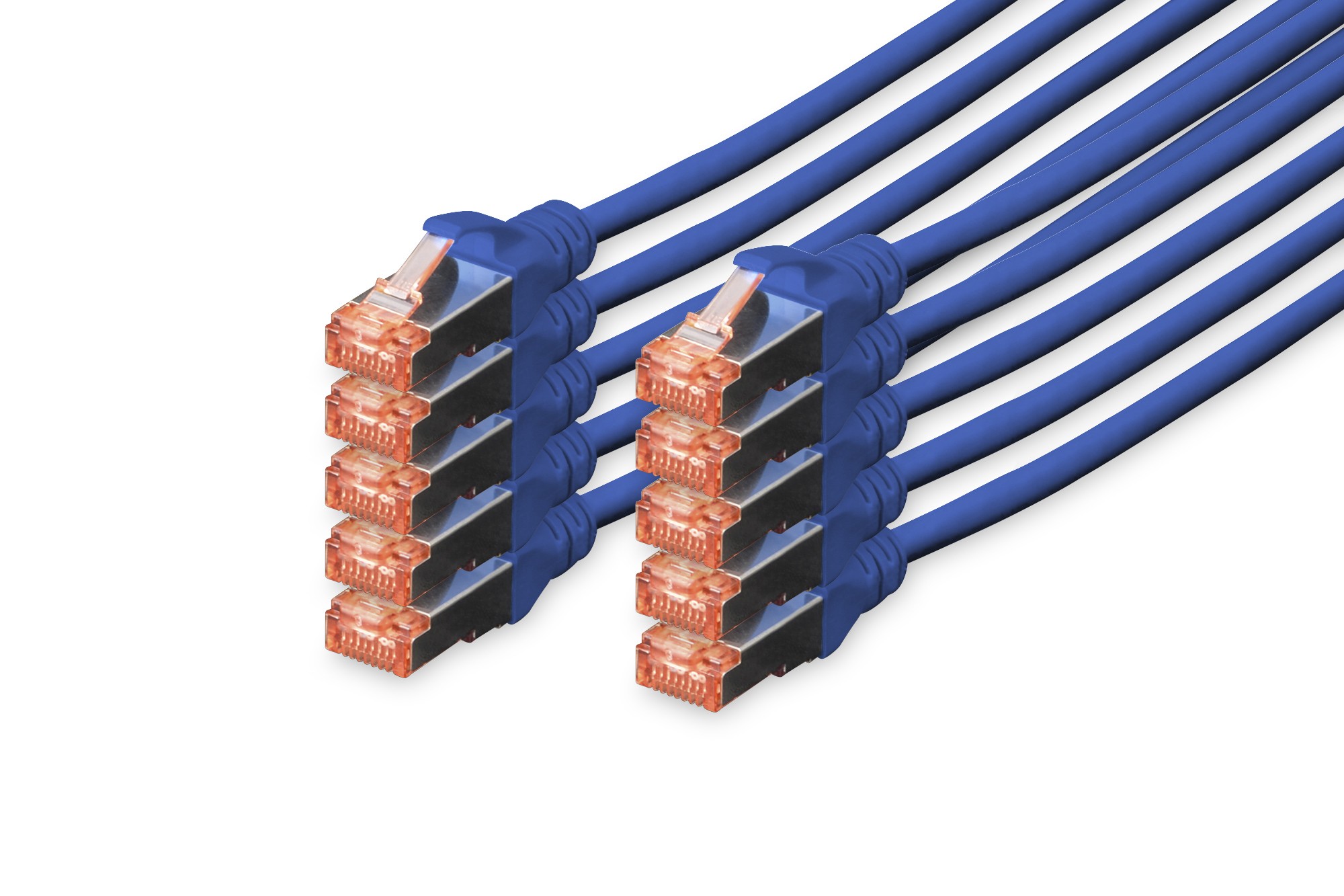 Confezione 10 Cavi Cat 6 Schermati S/Ftp Mt 05 Colore Blu Digitus