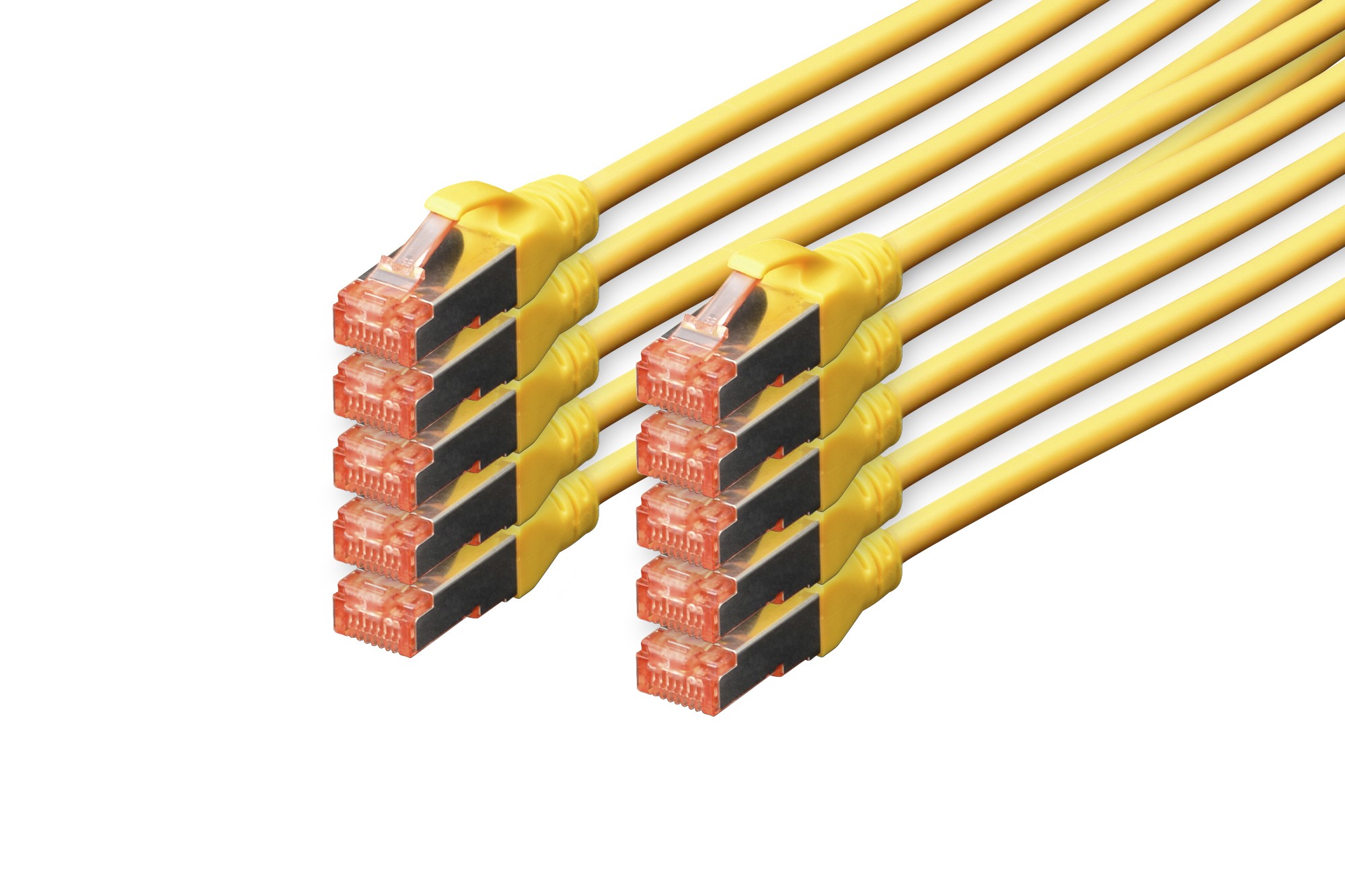 Confezione 10 Cavi Cat 6 Schermati S/Ftp Mt 3 Colore Giallo Digitus Confezione 10 Cavi Cat 6 Schermati S/Ftp Mt 3 Colore Giallo Digitus