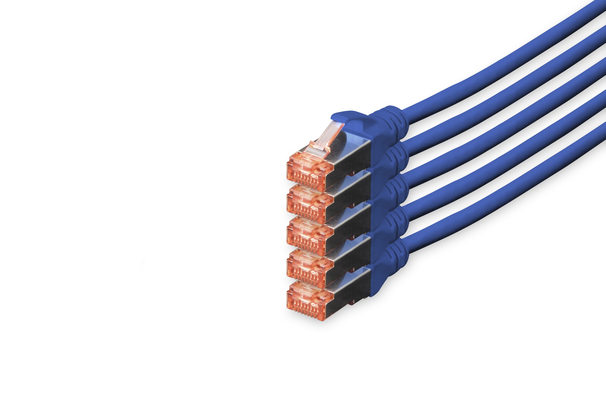 Confezione 5 Cavi Cat 6 Schermati S/Ftp Mt 10 Colore Blu Digitus