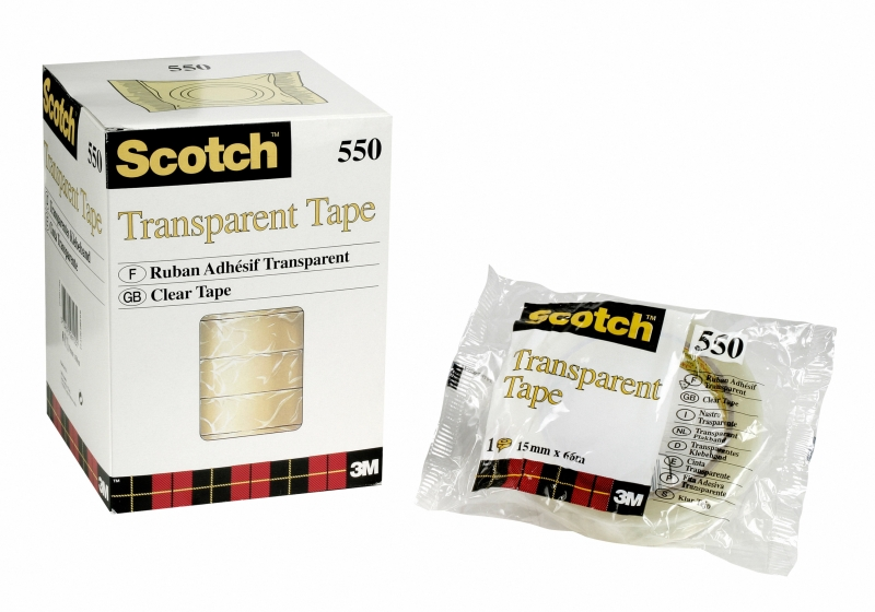 Confezione da 10 nastri adesivi Scotch 550 15 mm x 66 m - Trasparenti