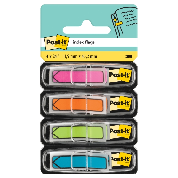 Confezione da 4 dispenser Post-it con 24 segnalibri riposizionabili - Forma rettangolare - Colori assortiti Confezione da 4 dispenser Post-it con 24 segnalibri riposizionabili - Forma rettangolare - Colori assortiti