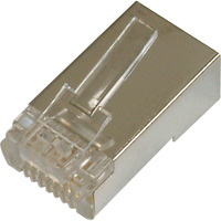 Connettori modulari CAT.6 per cavo rotondo, schermati, 100 pezzi, Spina