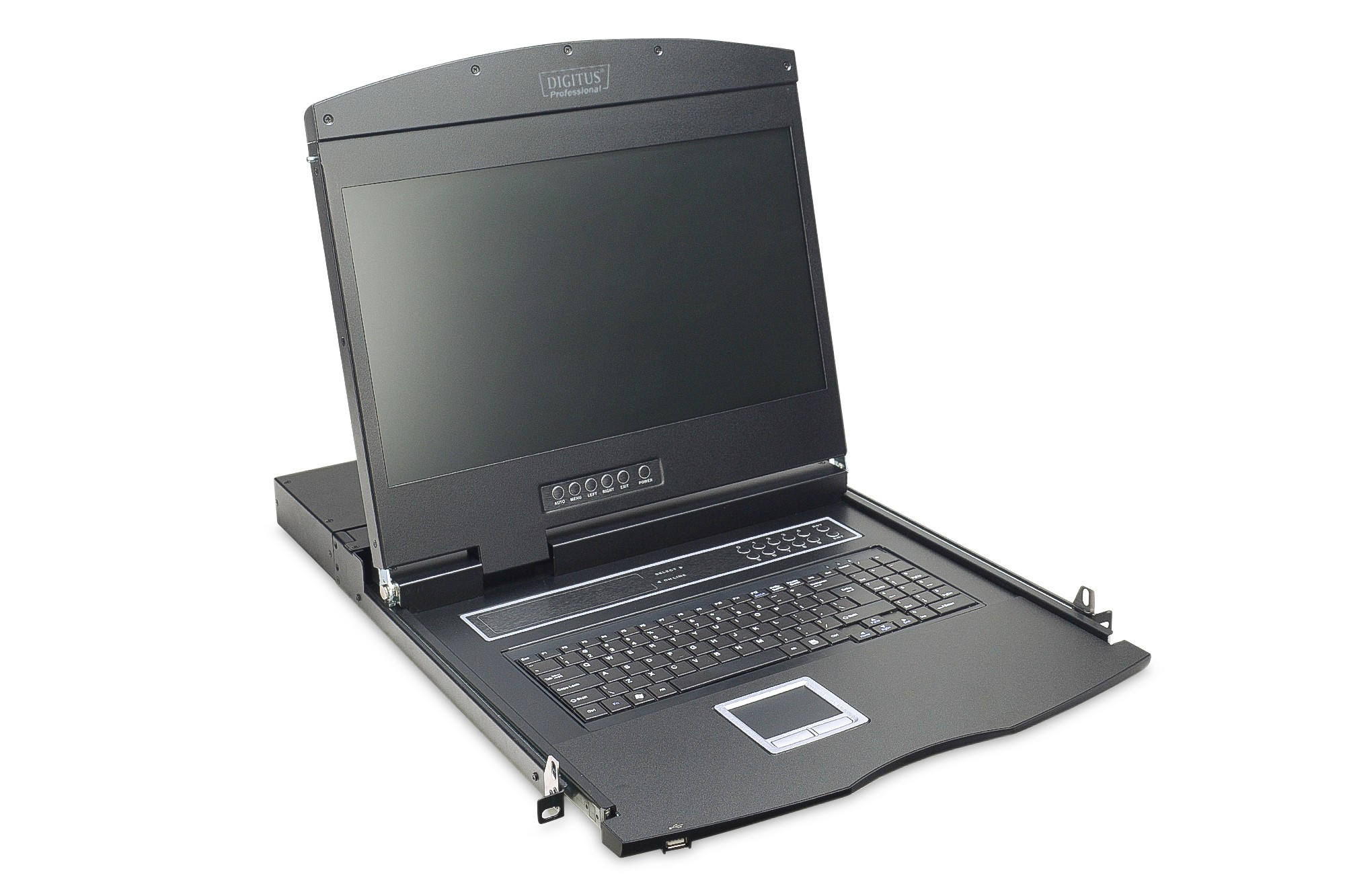 Console Tft 19 Per Rack 19 Con Switch Kvm 8 Porte Cat 5 Tastiera Italiana