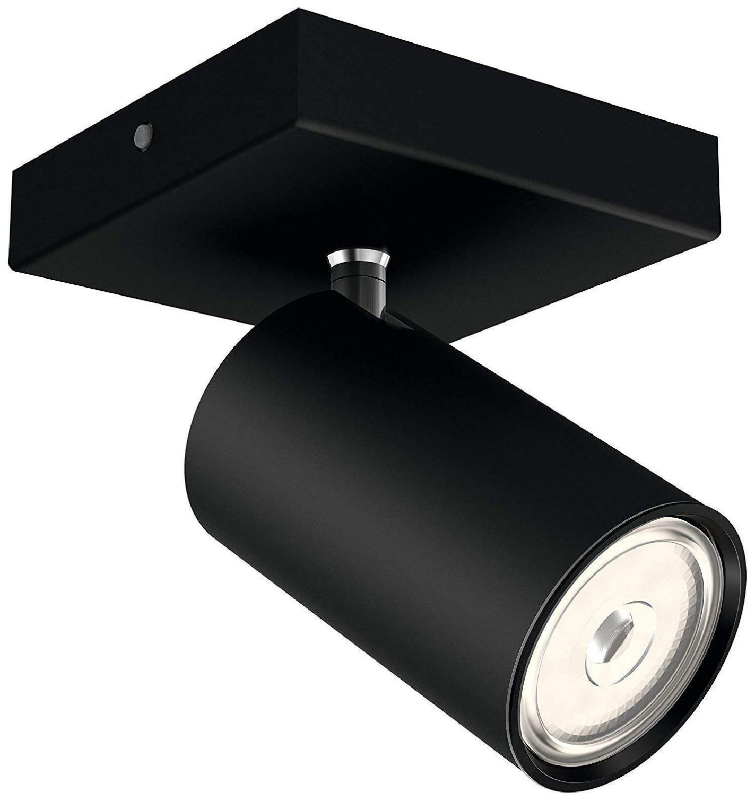 Consumer Spot Kosipo Faretto Singolo Attacco Gu10 Nero In Metallo 5059130pn - Philips