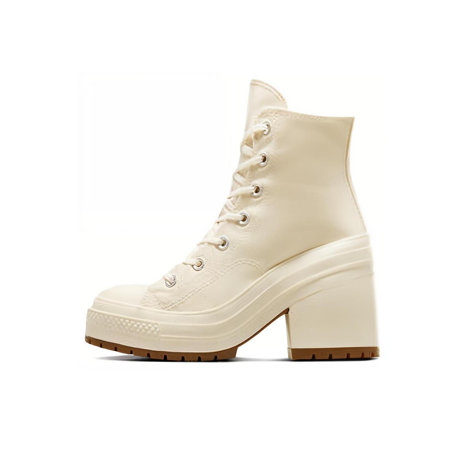 Converse Chuck 70 High De Luxe Heel Egret Sneakers da Uomo Crema Nero A05348C 42.5 white