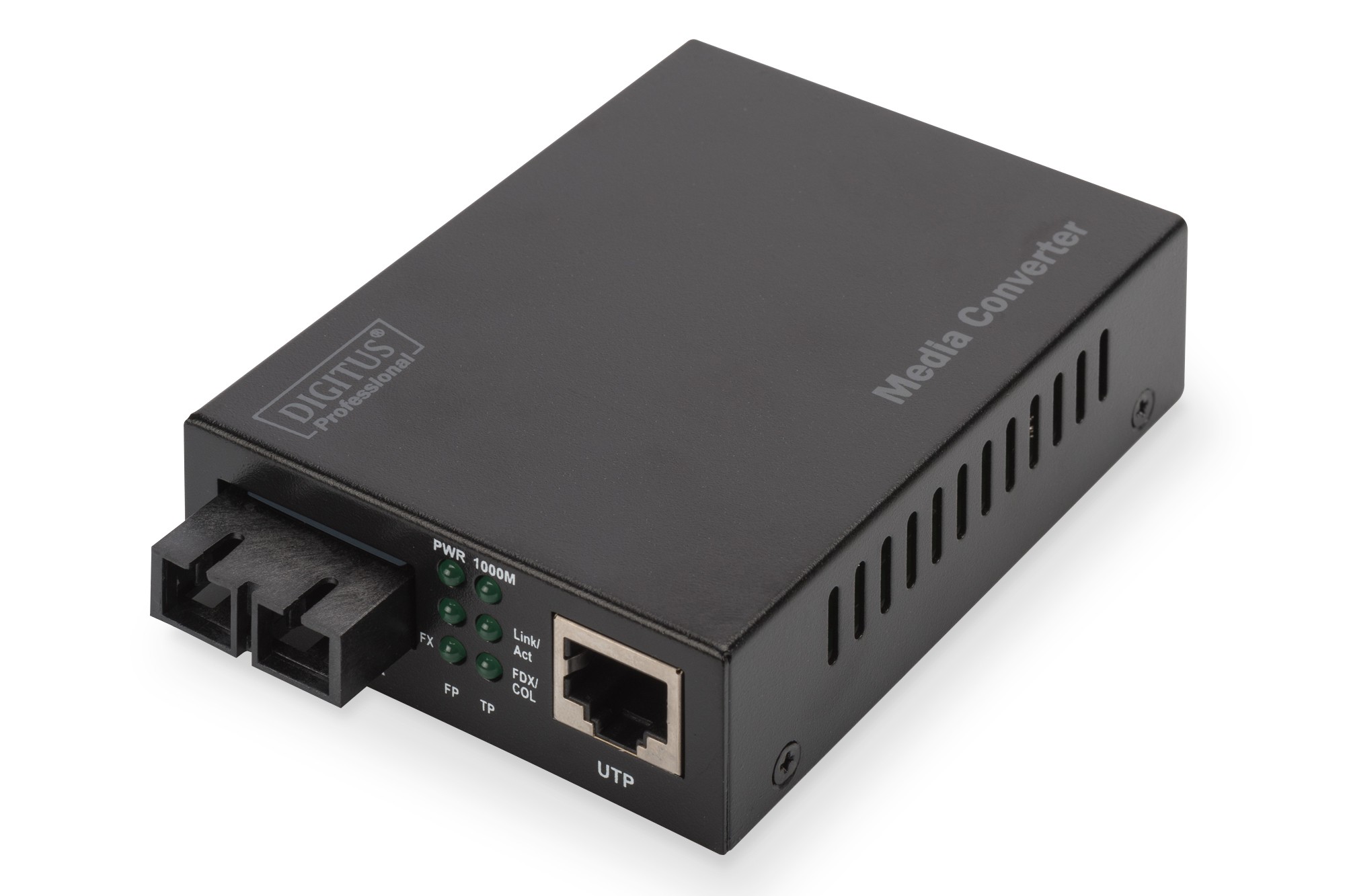 Convertitore 10/100/1000 Gigabit Media Converter Rj45 - Fibra Ottica Sc 1000Base-Sx