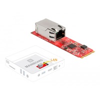 Convertitore M.2 Key B+M connettore a 1 x RJ45 porta LAN 2,5 Gigabit orizzontale, Scheda di rete